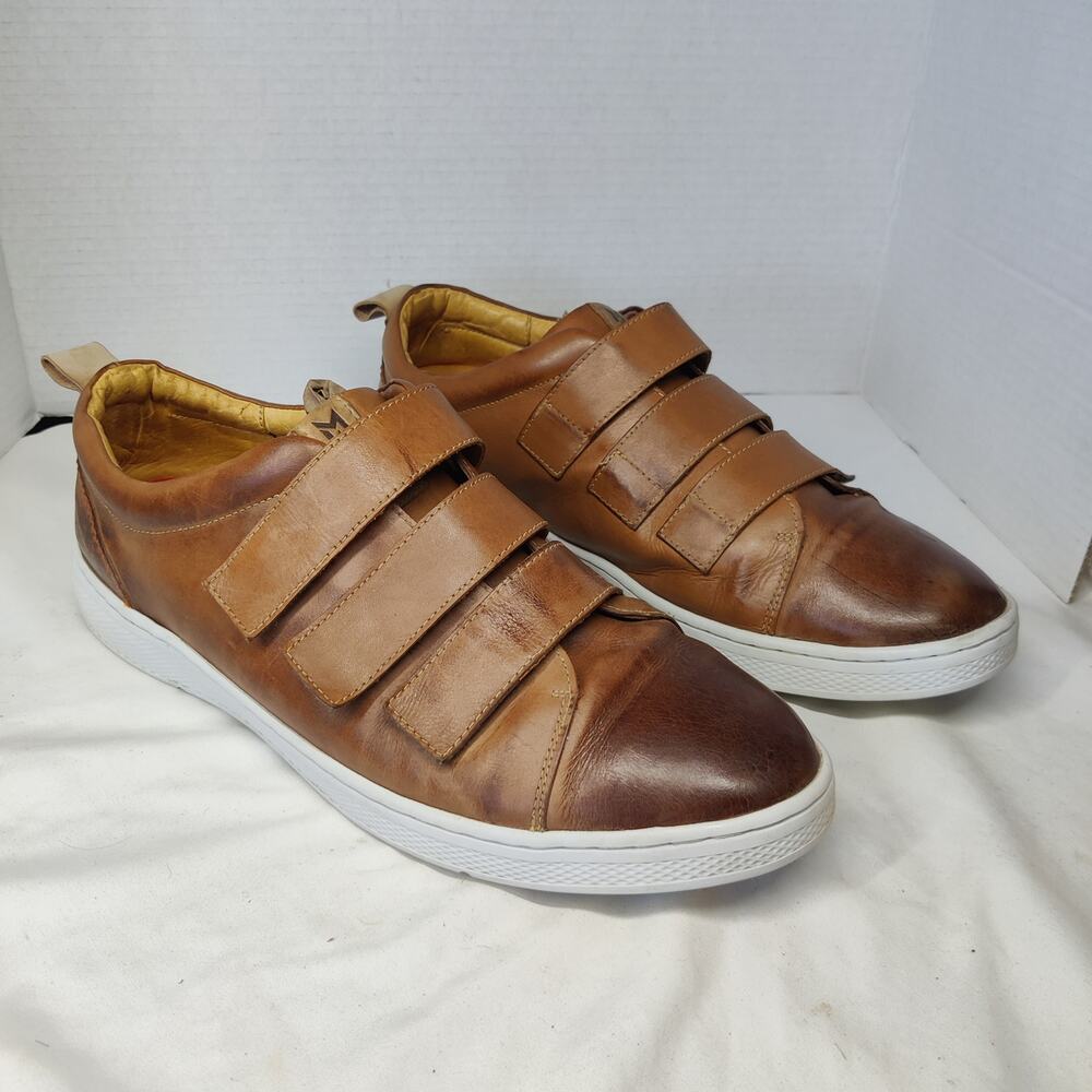 Sandro Moscolini Mert Strap M180 Leather Hook & Loop Handcrafted Sneakers 12D
